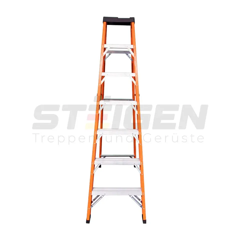 Escalera de Tijera Fibra de Vidrio 7 Peldaños (2.15m) – Dieléctrica 3