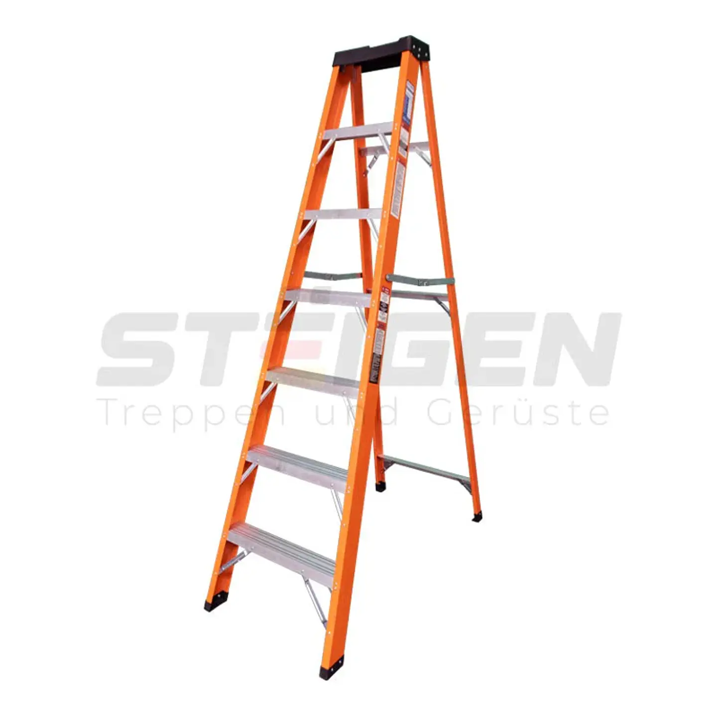 Escalera de Tijera Fibra de Vidrio 7 Peldaños (2.15m) – Dieléctrica 1