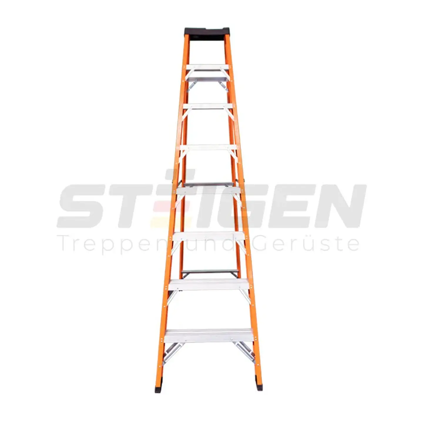 Escalera de Tijera Fibra de Vidrio 8 Peldaños (2.45m) – Dieléctrica 2