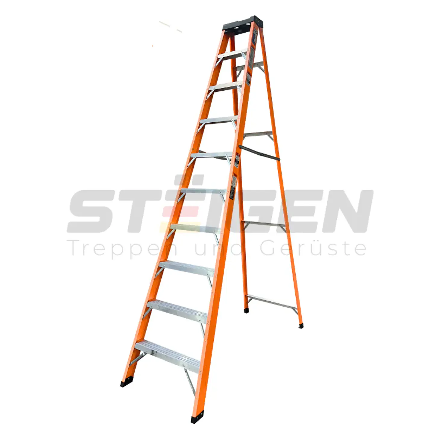 Escalera de Tijera Fibra de Vidrio 10 Peldaños (3.1m) – Dieléctrica 1