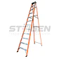Escalera de Tijera Fibra de Vidrio 12 Peldaños (3.7m) – Dieléctrica - Miniatura 1