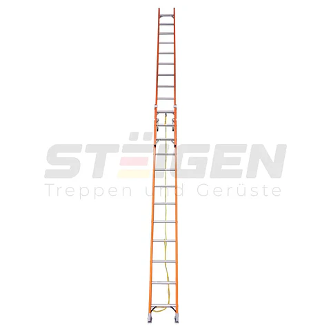 Escalera Telescópica Fibra de Vidrio 24 Peldaños (6.7m) – Dieléctrica