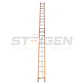 Escalera Telescópica Fibra de Vidrio 24 Peldaños (6.7m) – Dieléctrica - Miniatura 1