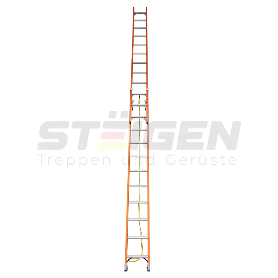 Escalera Telescópica Fibra de Vidrio 24 Peldaños (6.7m) – Dieléctrica 1