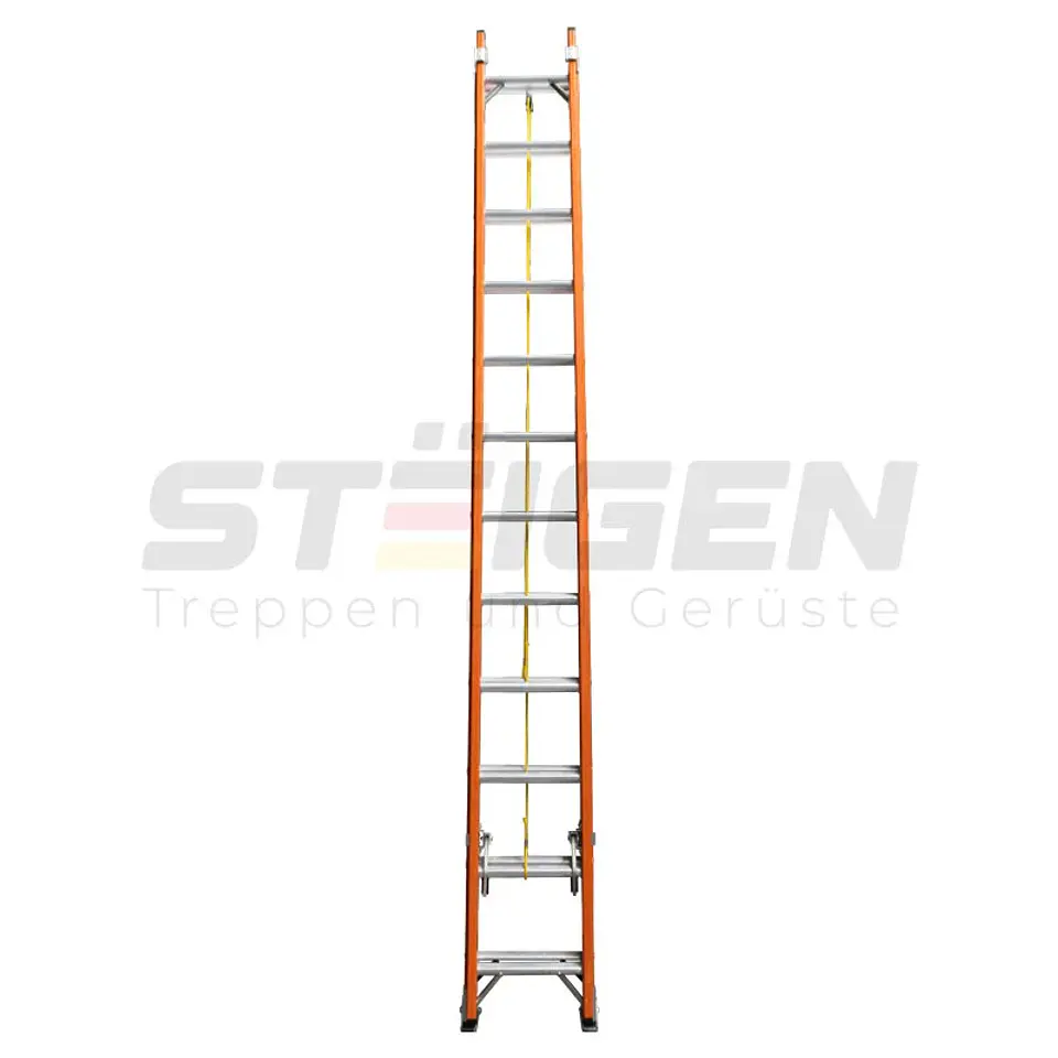 Escalera Telescópica Fibra de Vidrio 24 Peldaños (6.7m) – Dieléctrica 2