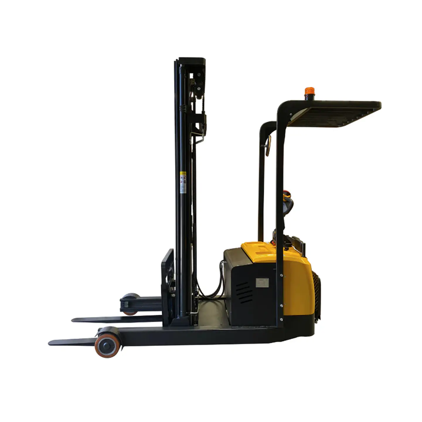 Apilador REACH Full Eléctrico 2000 kg / 6.0m RHER 🇩🇪 – Hombre a Bordo (Mástil Triplex Free Lift) 1