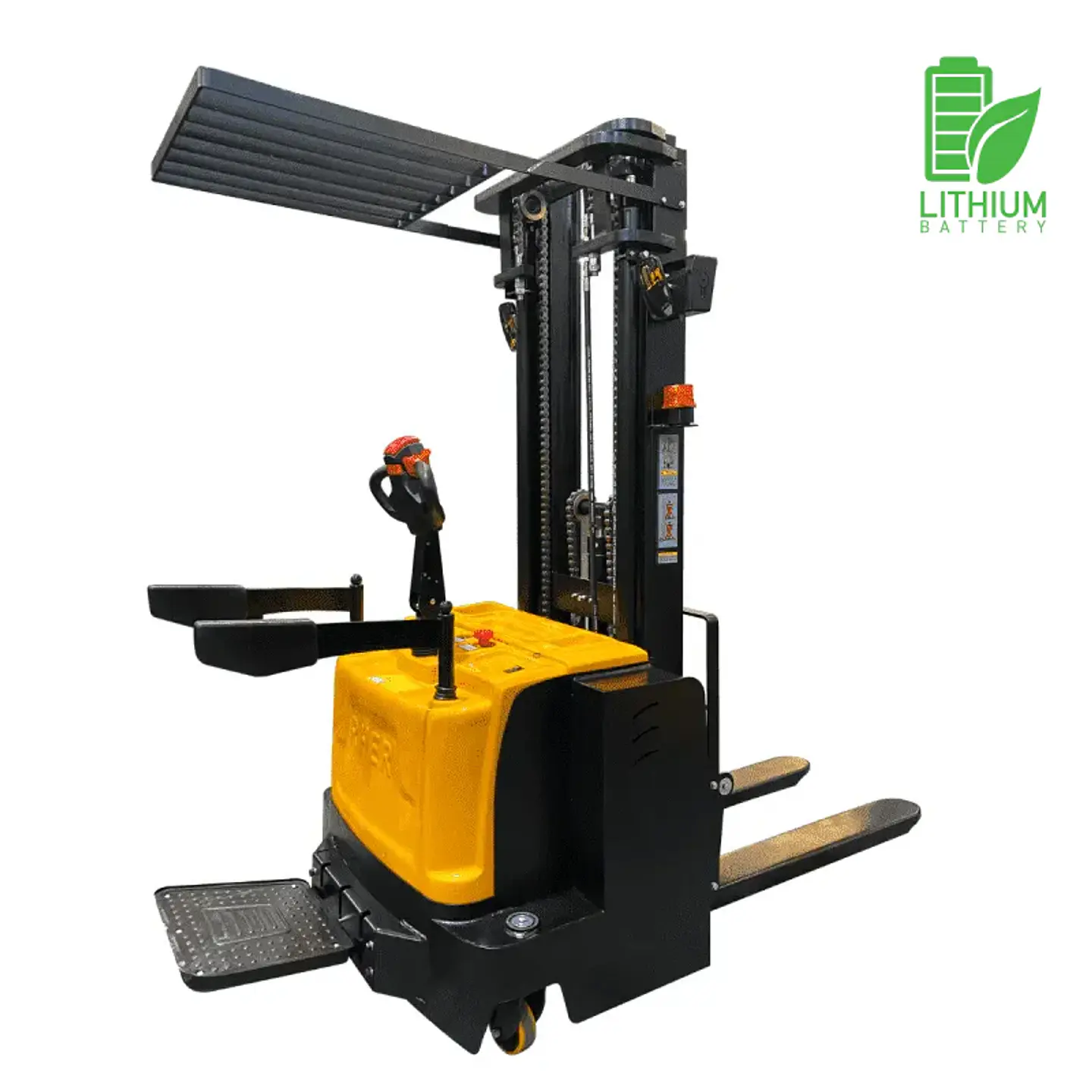 Apilador Full Eléctrico LITIO 2000 kg / 3.5m RHER 🇩🇪 – Hombre a Bordo (Máxima Potencia Compacta) 1