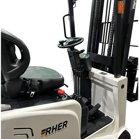 Grúa Horquilla Eléctrica 1.5 ton / 4.5m RHER 🇩🇪 – Mástil Triple (Triplex)