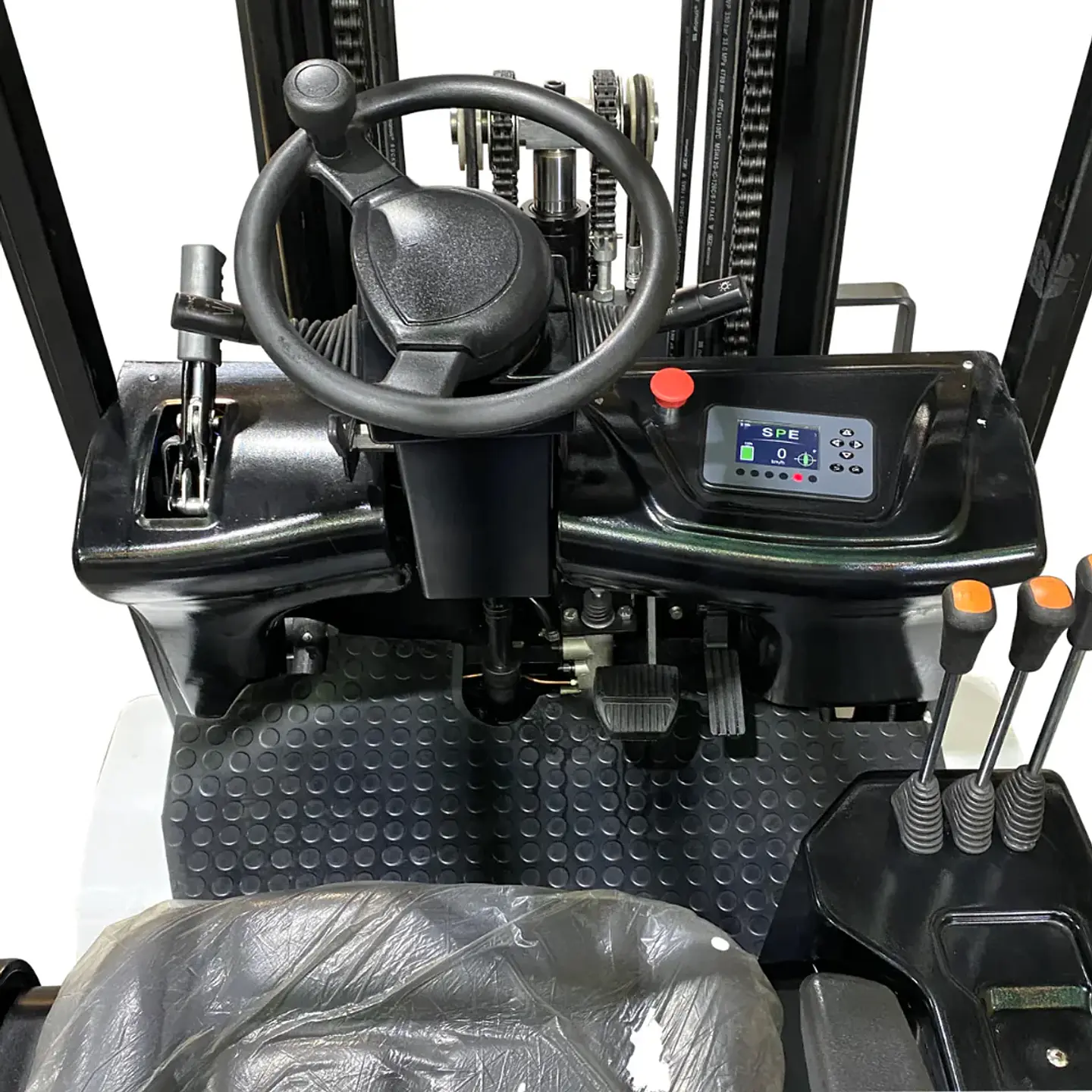 Grúa Horquilla Eléctrica 1.5 ton / 4.5m RHER 🇩🇪 – Mástil Triplex con Free Lift 4