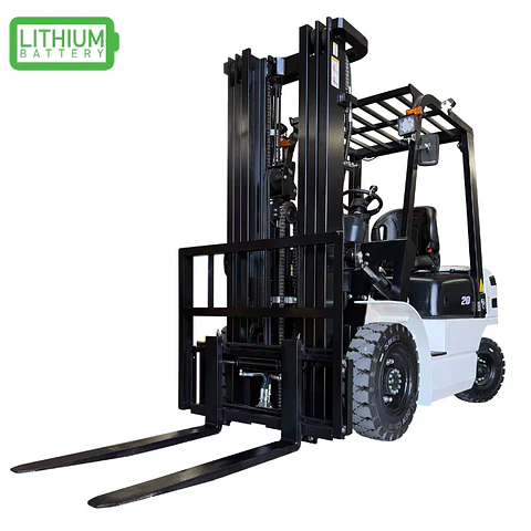 Grúa Horquilla Eléctrica LITIO 2.0 ton / 4.8m RHER 🇩🇪 – Mástil Triplex Free Lift