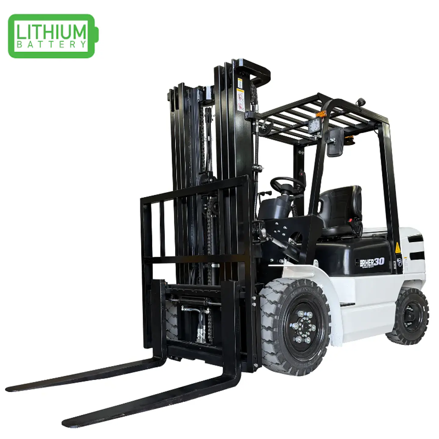 Grúa Horquilla Eléctrica LITIO 3.0 ton / 4.8m RHER 🇩🇪 – Mástil Triplex y 80V 3