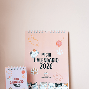 Michi Calendario 2026 Pared