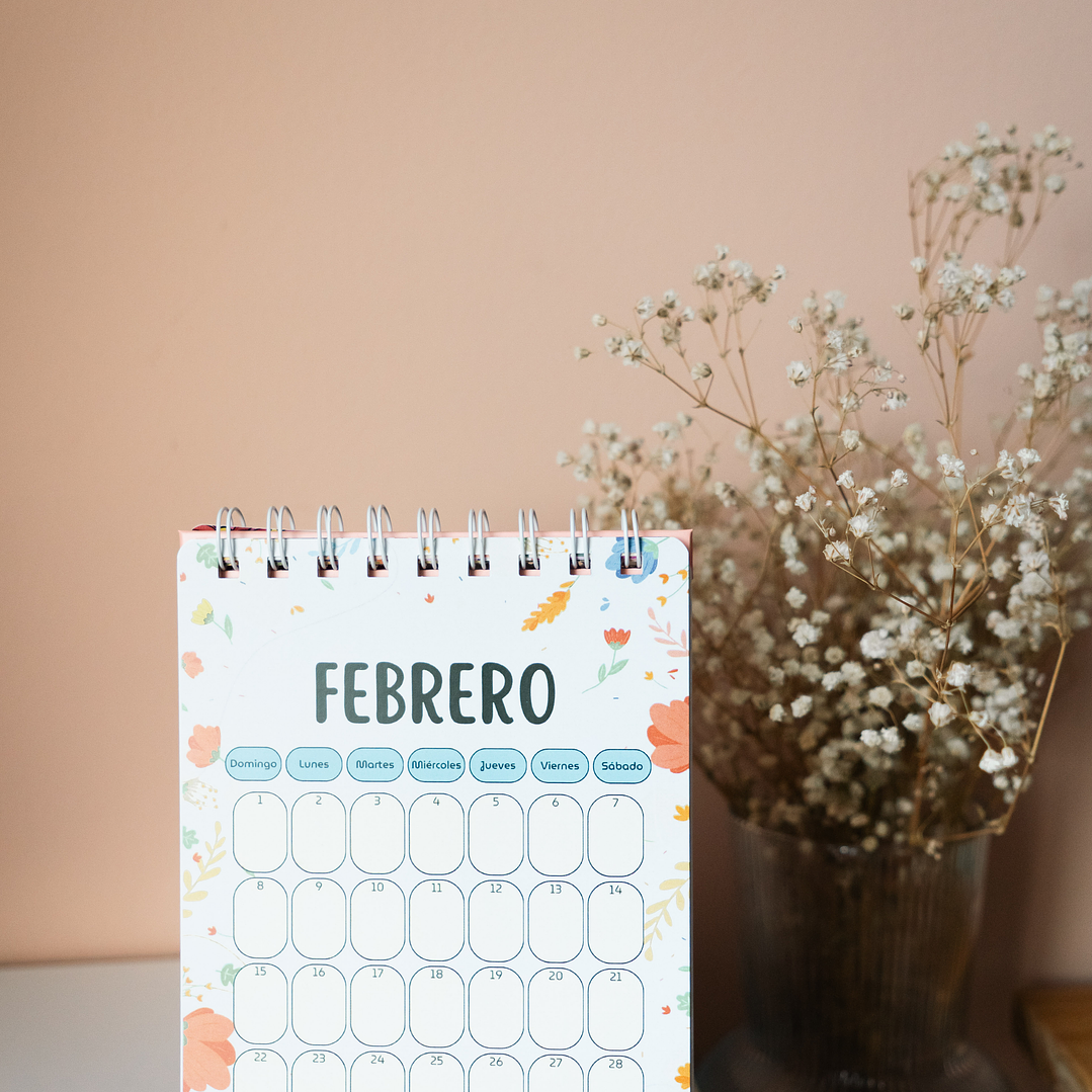 Calendario Flores 2026 Mediano 1