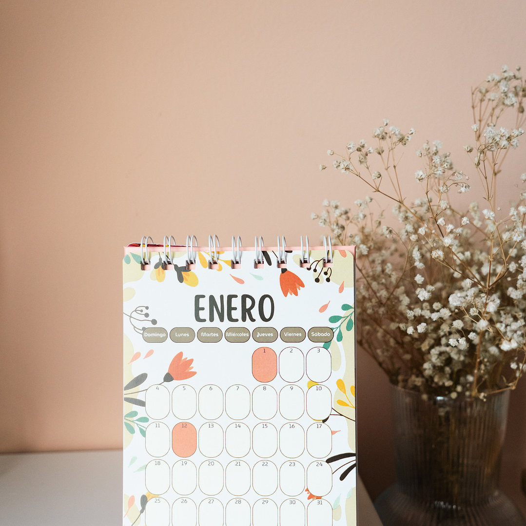 Calendario Flores 2026 Mediano 2