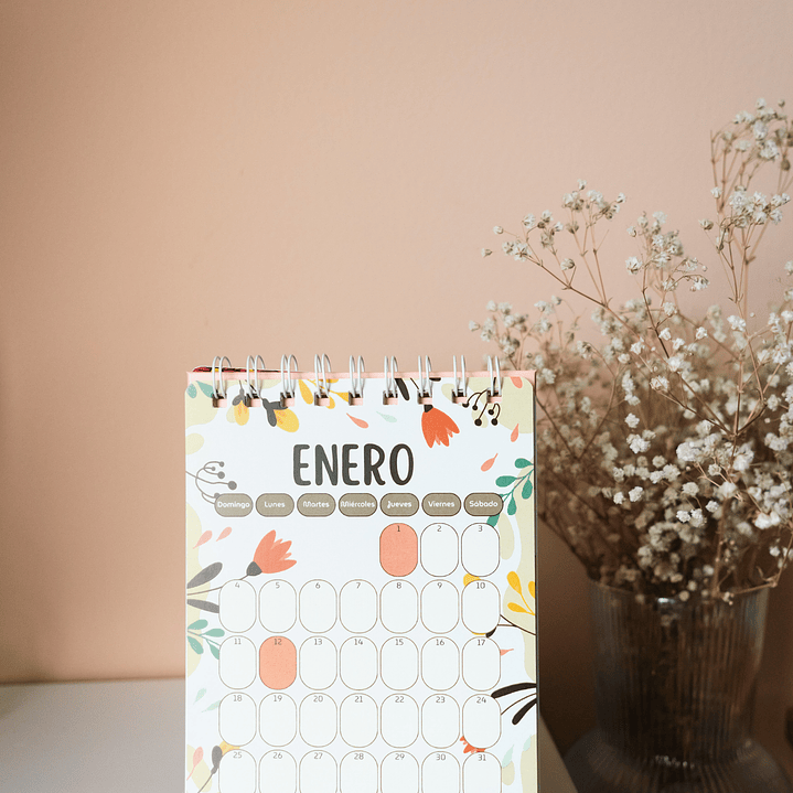 Calendario Flores 2026 Mediano 2