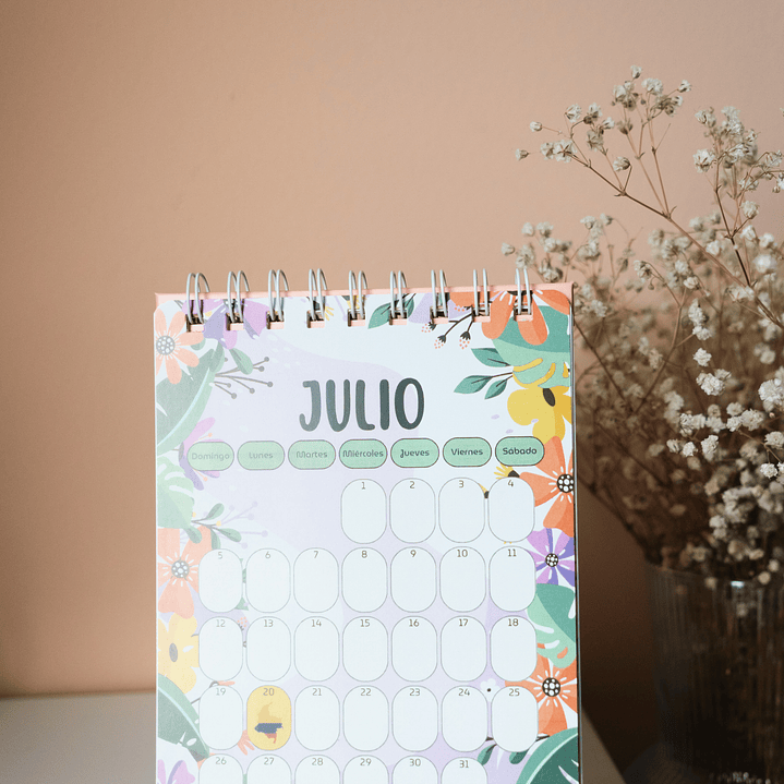 Calendario Flores 2026 Mediano 4
