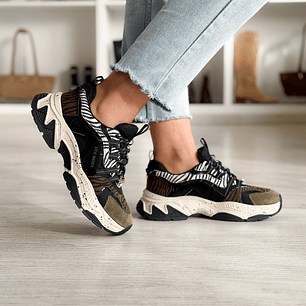 Animates-le Olive Zebra Sneaker