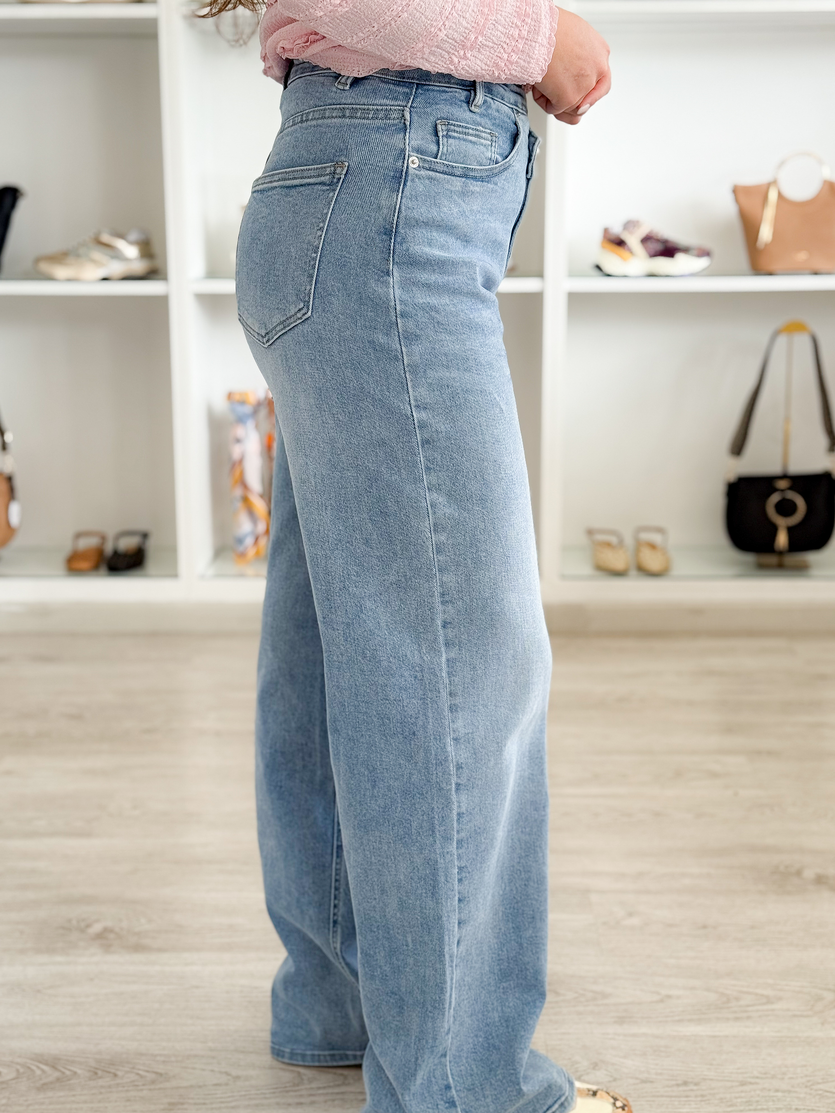 Calças de ganga assimétricas  2