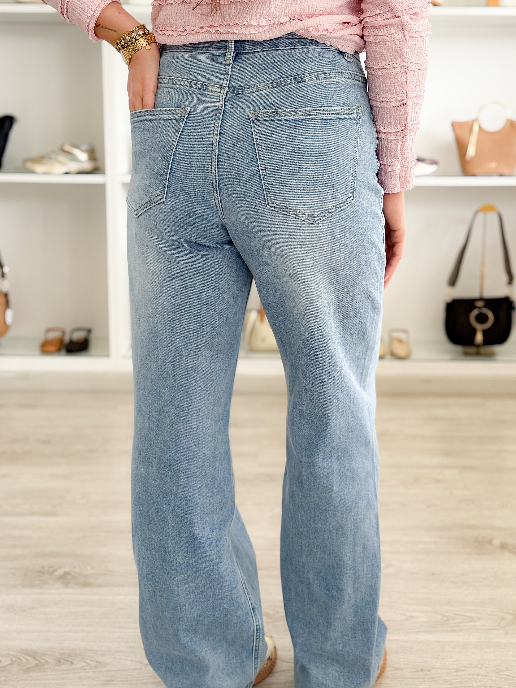 Calças de ganga assimétricas  3