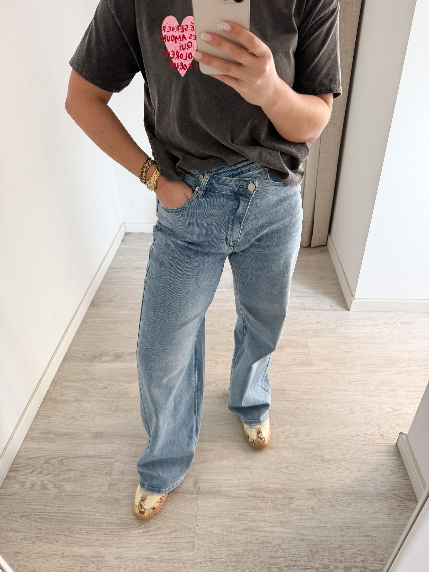 Calças de ganga assimétricas  5