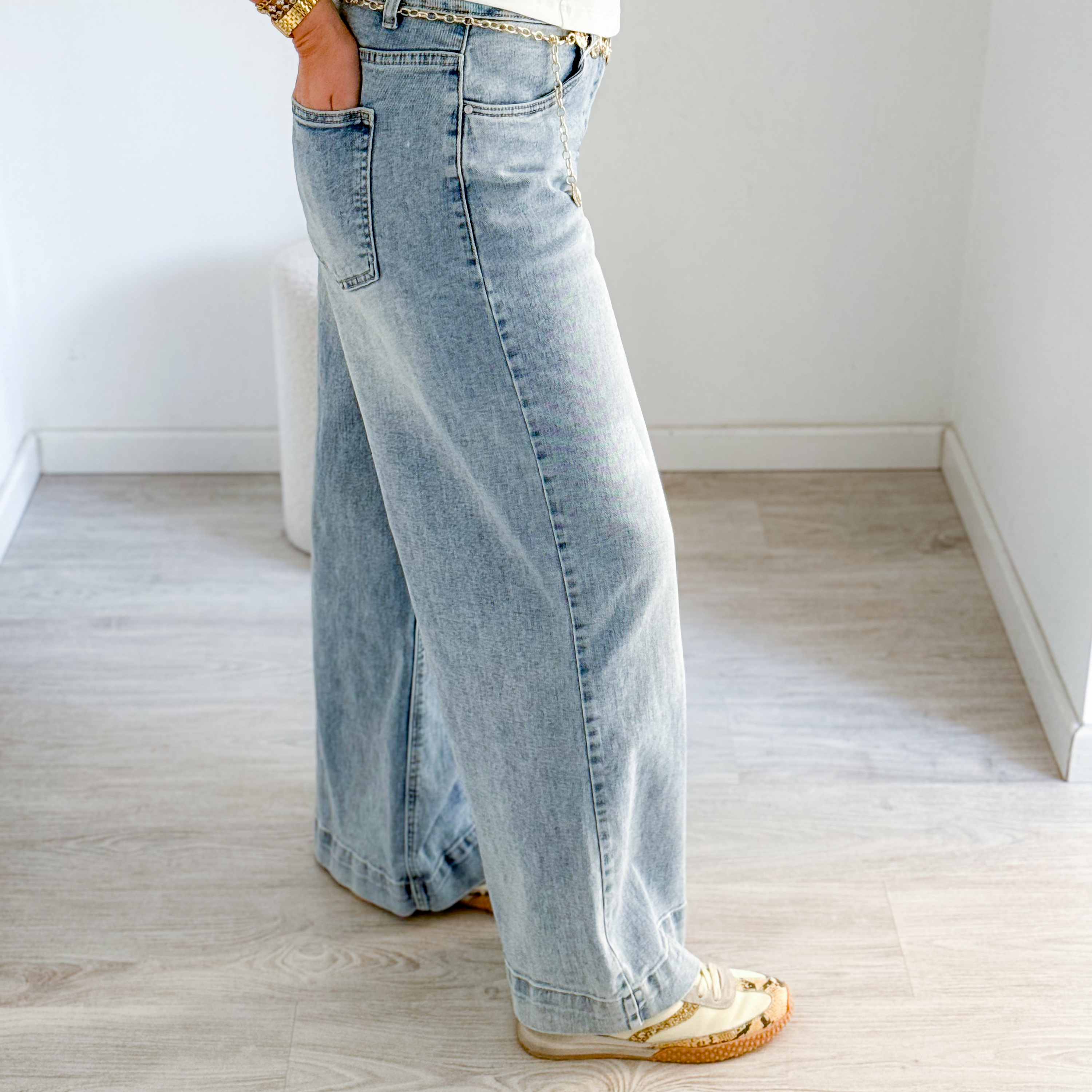 Calças de ganga Tammy c/cinto 7