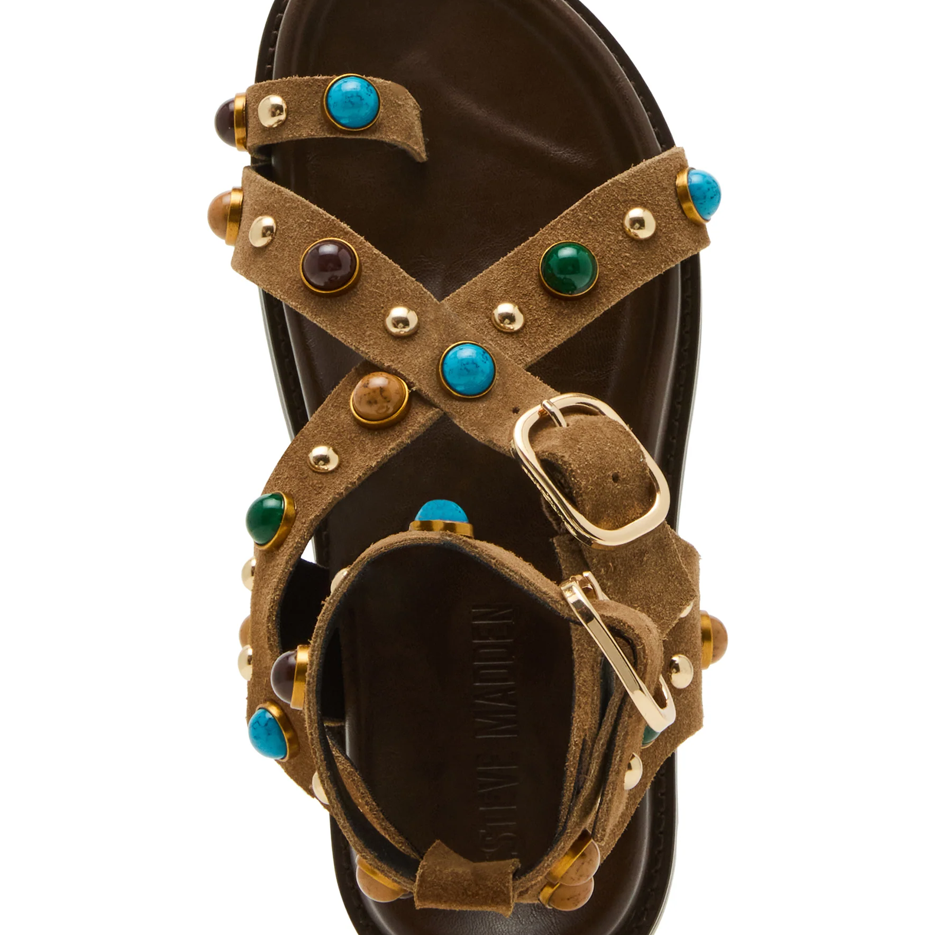  Linear Taupe Suede Sandal 7