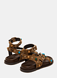  Linear Taupe Suede Sandal - Miniatura 8