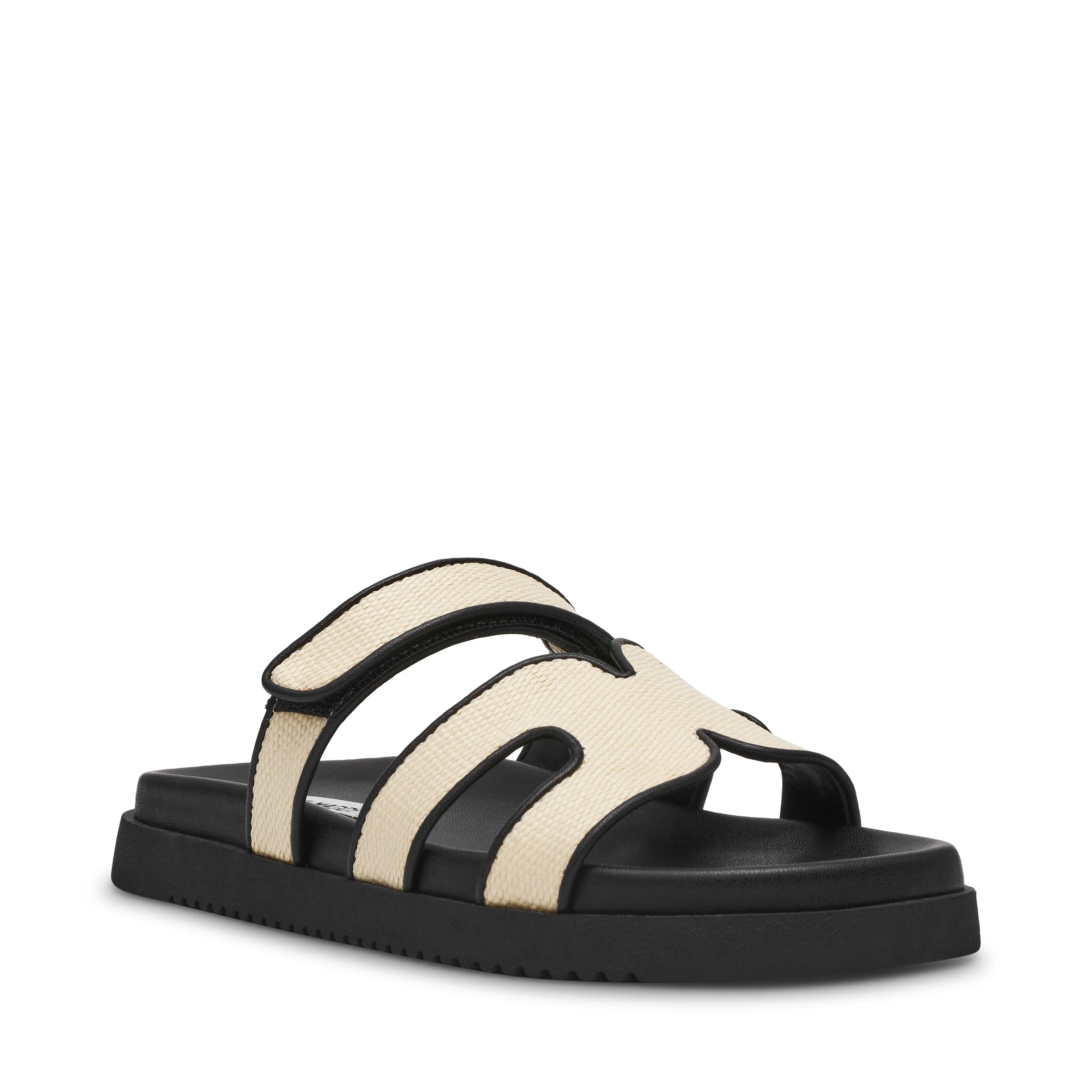 MISSILE NATURAL BLACK RAFFIA SANDAL 2