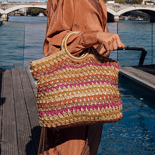Saco shopper multicolore Sean