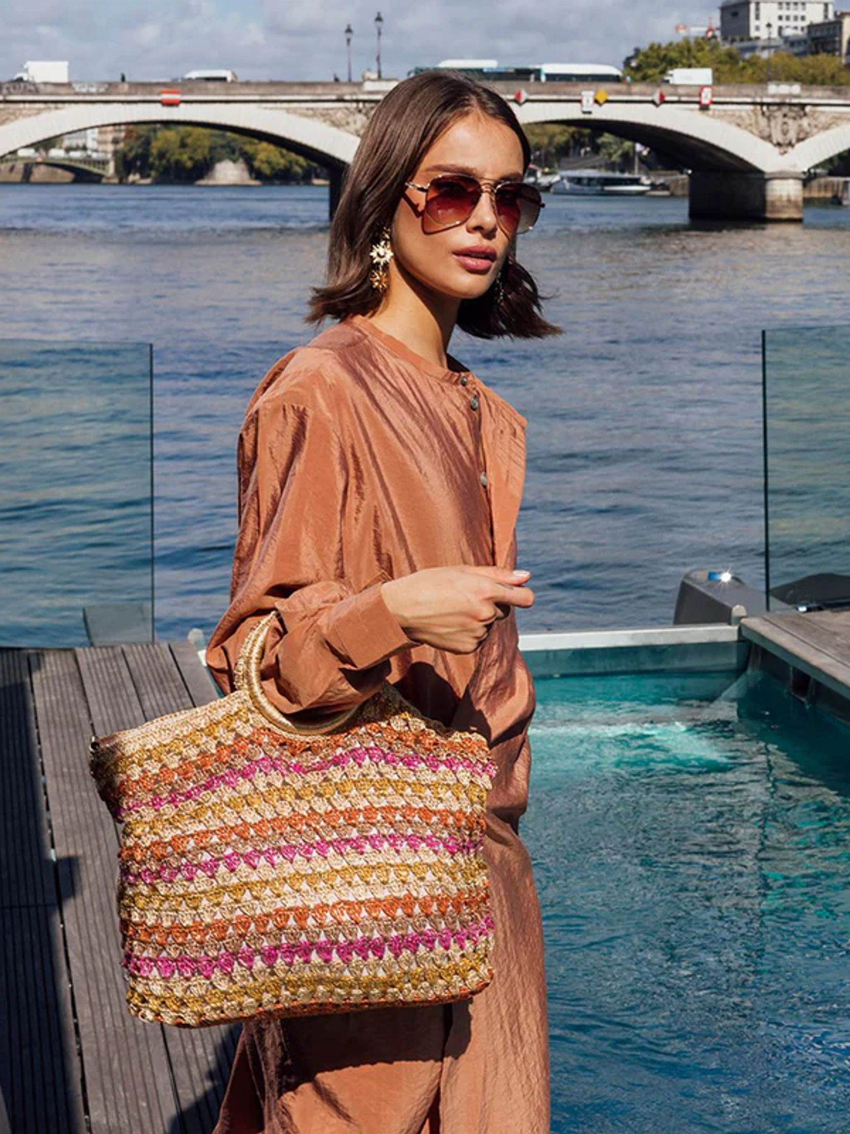 Saco shopper multicolore Sean 4