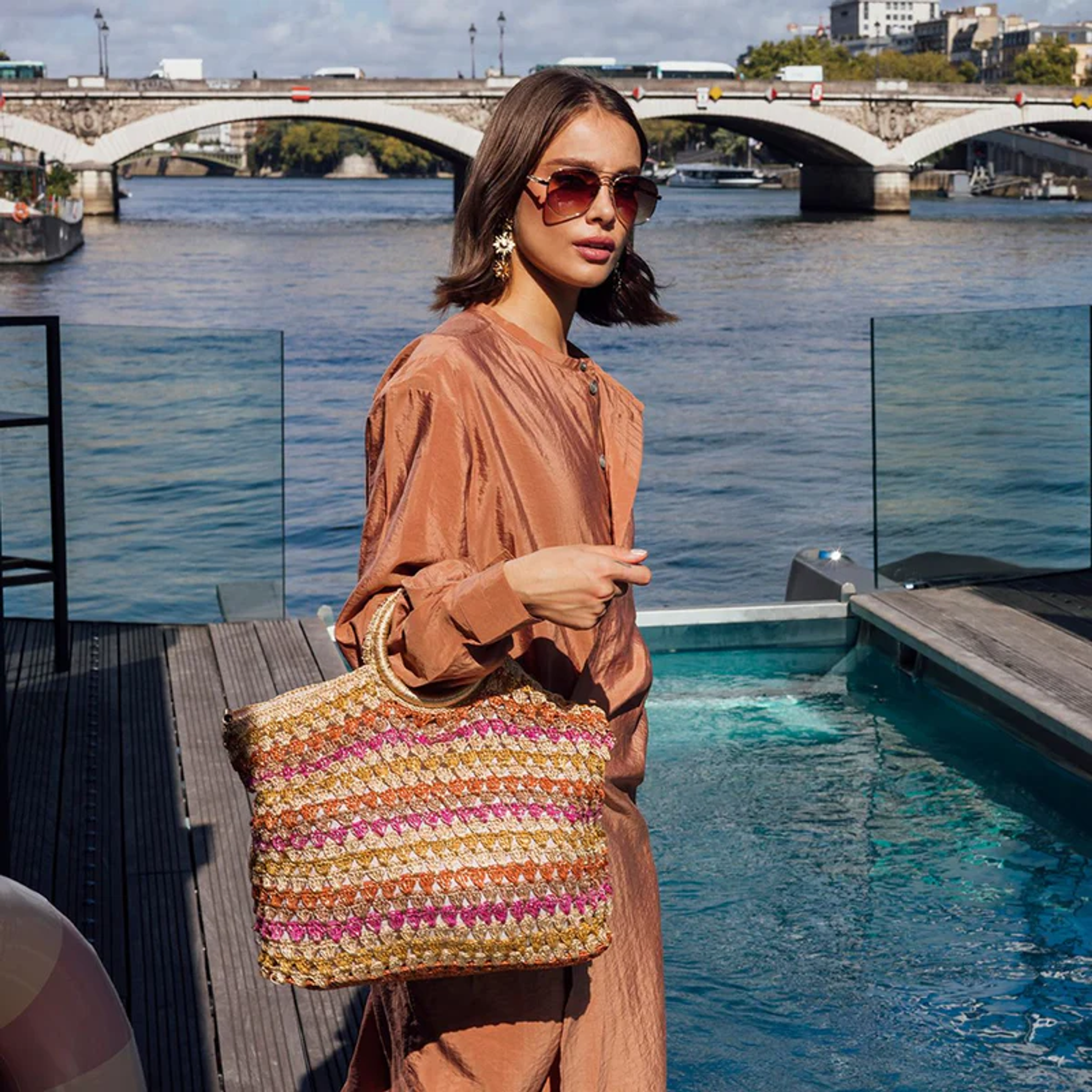 Saco shopper multicolore Sean 4