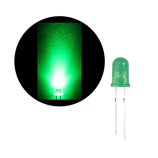 LED Ultrabrillante Verde Difuso 5mm - Image 2