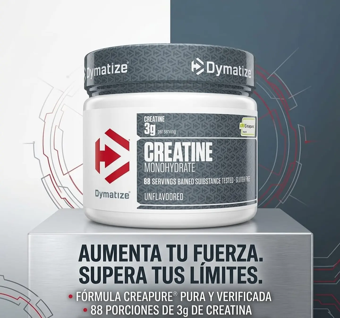 Creatina Monohidratada Creapure® 300g – Dymatize 2