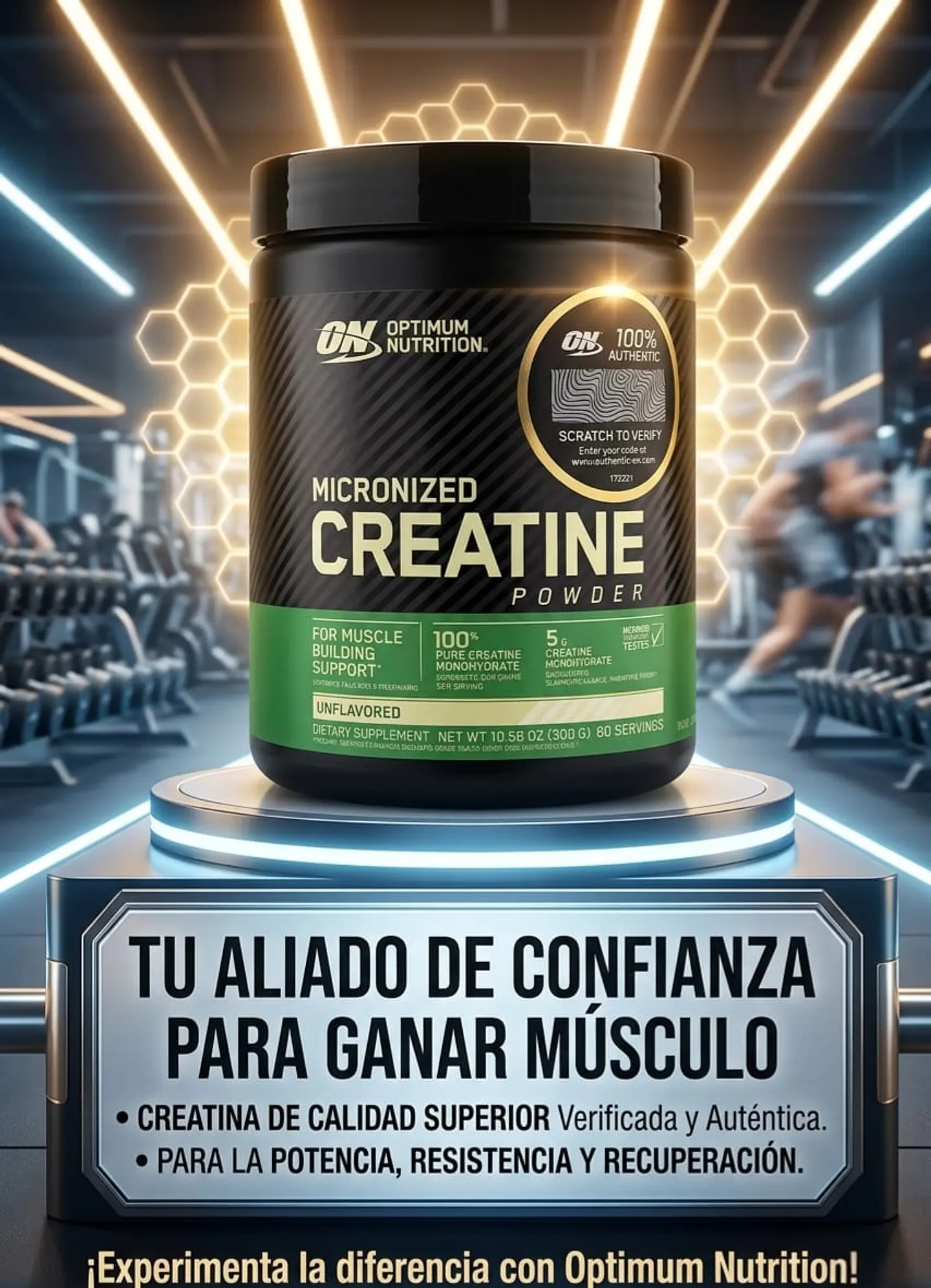Creatina Micronizada 300g – Optimum Nutrition 3