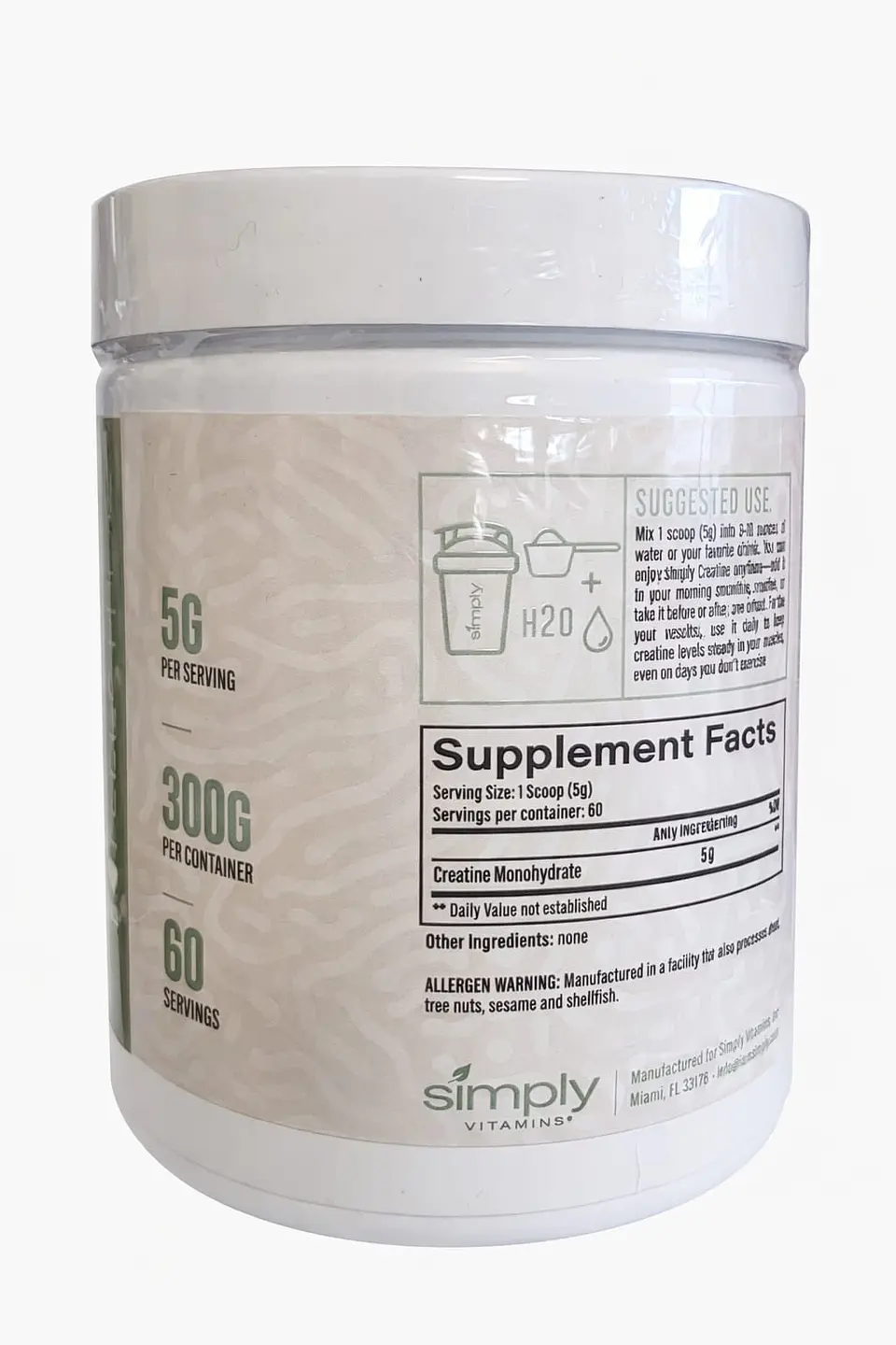 Creatina Monohidratada 300g – Simply (Micronizada) 4