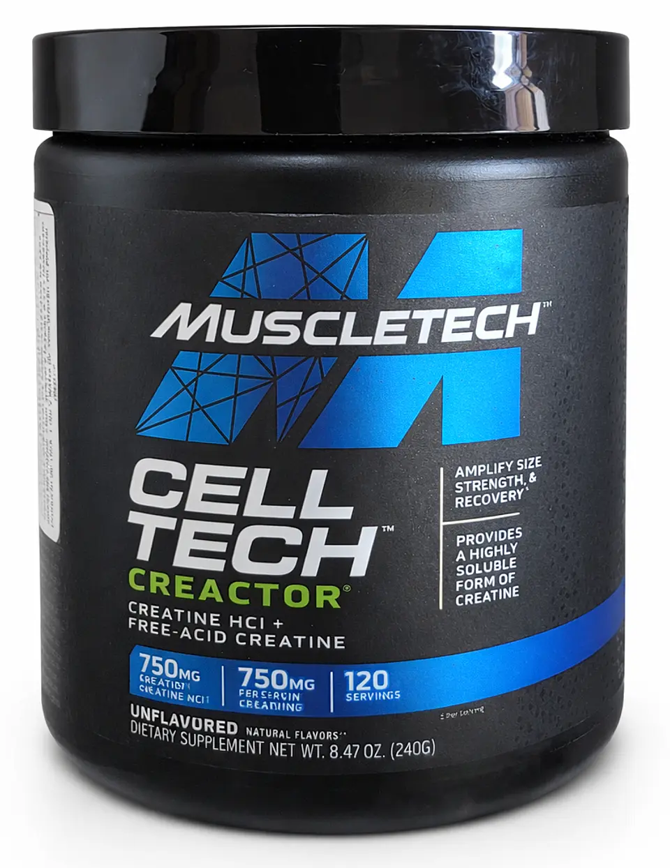 Creatina Creactor Cell-Tech 240g – MuscleTech (HCl + Free Acid) 1