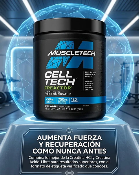 Creatina Creactor Cell-Tech 240g – MuscleTech (HCl + Free Acid)