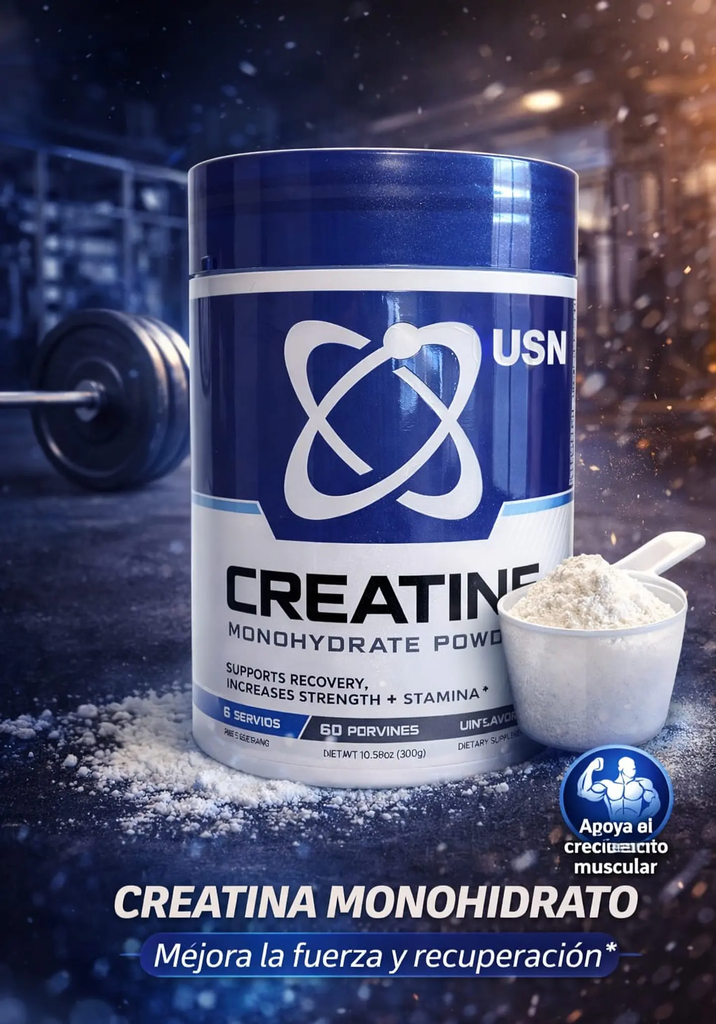 Creatina Monohidratada 300g – USN 3