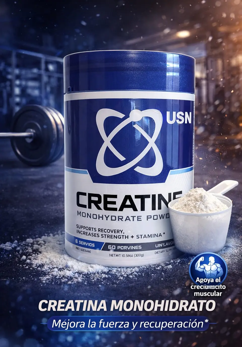 Creatina Monohidratada 300g – USN 3