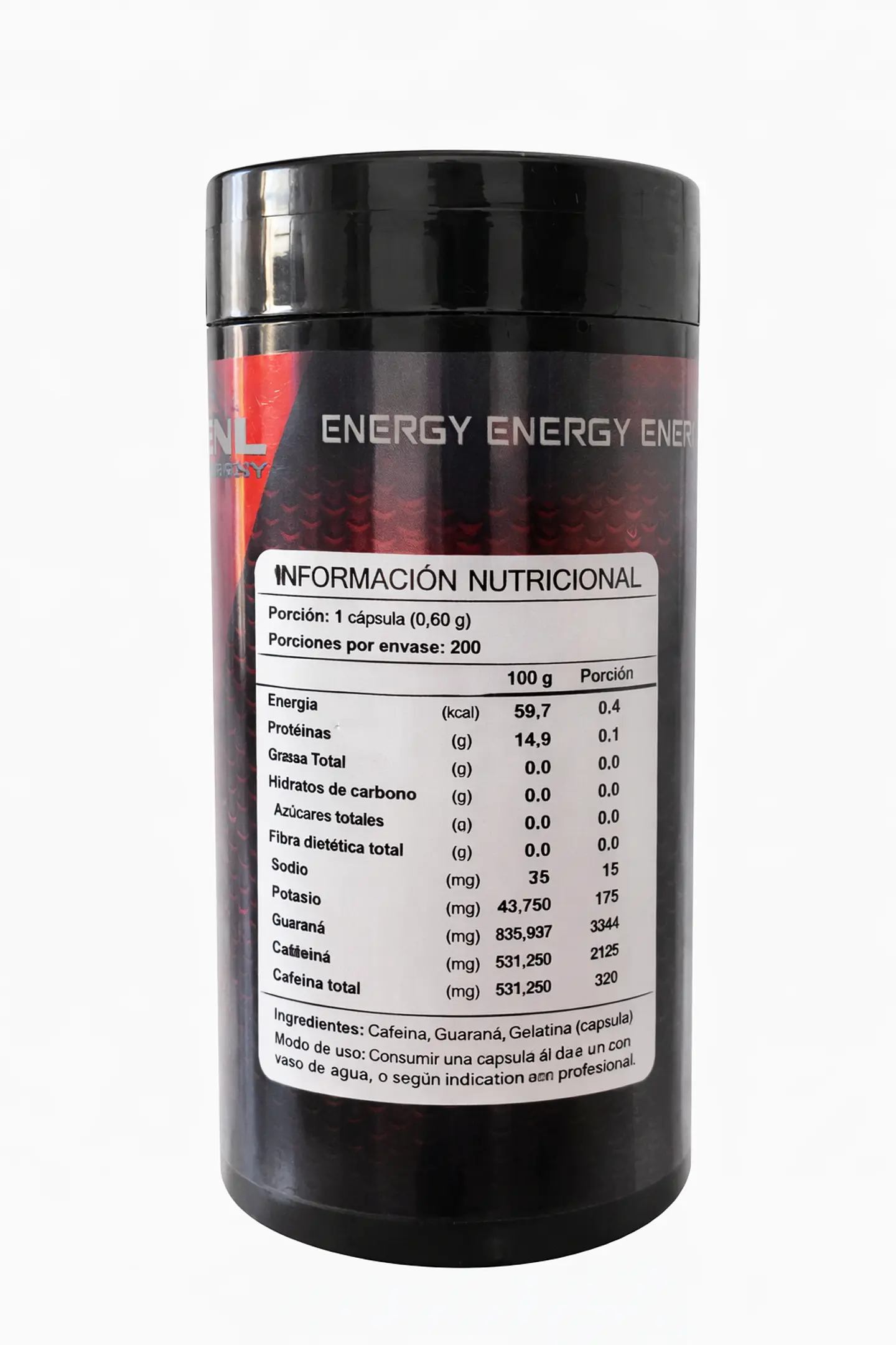 Cafeína 320 mg Energy & Focus – 200 Cápsulas | Energía, Enfoque y Rendimiento 3