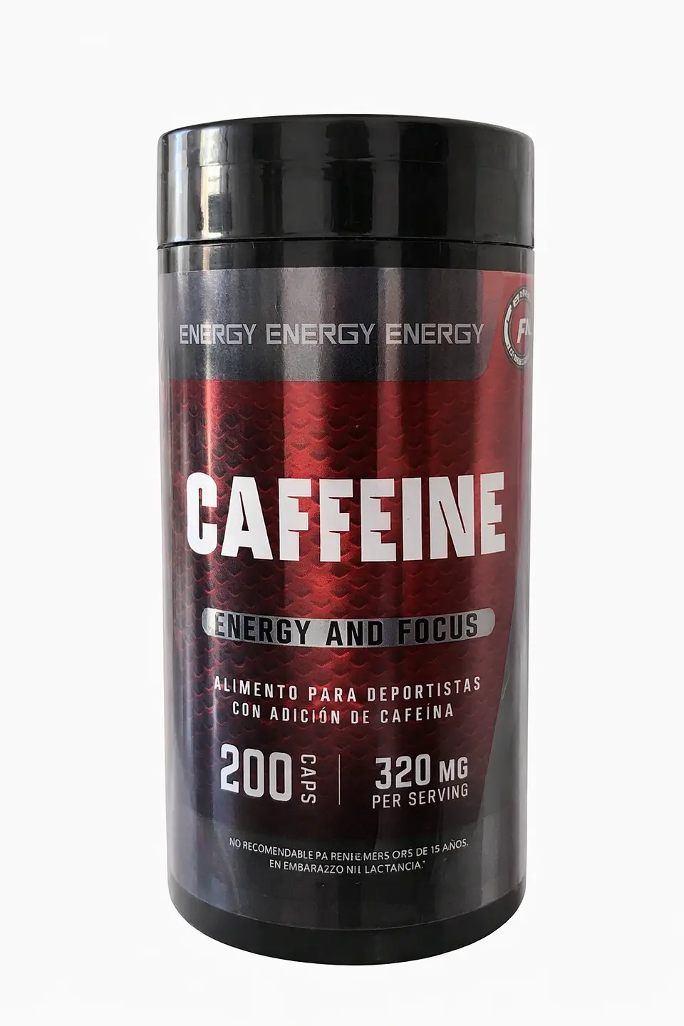 Cafeína 320 mg Energy & Focus – 200 Cápsulas | Energía, Enfoque y Rendimiento 1