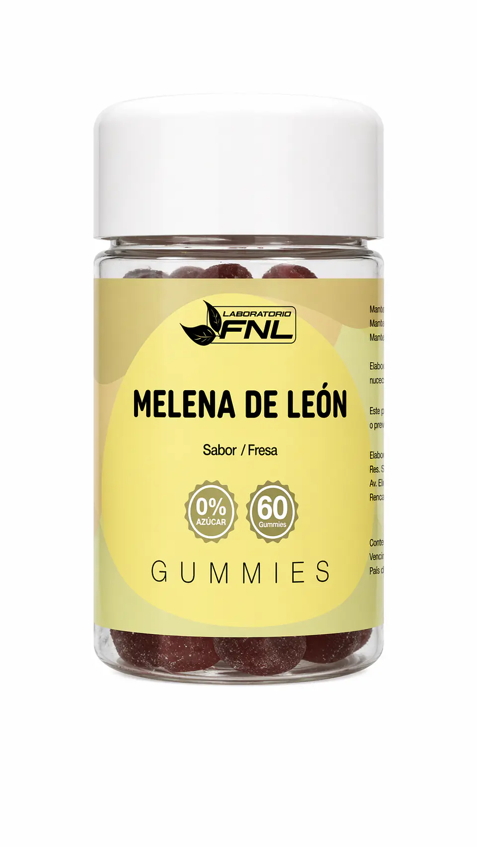Melena de León Gummies FNL 60 Gomitas | Memoria, Enfoque y Concentración 1