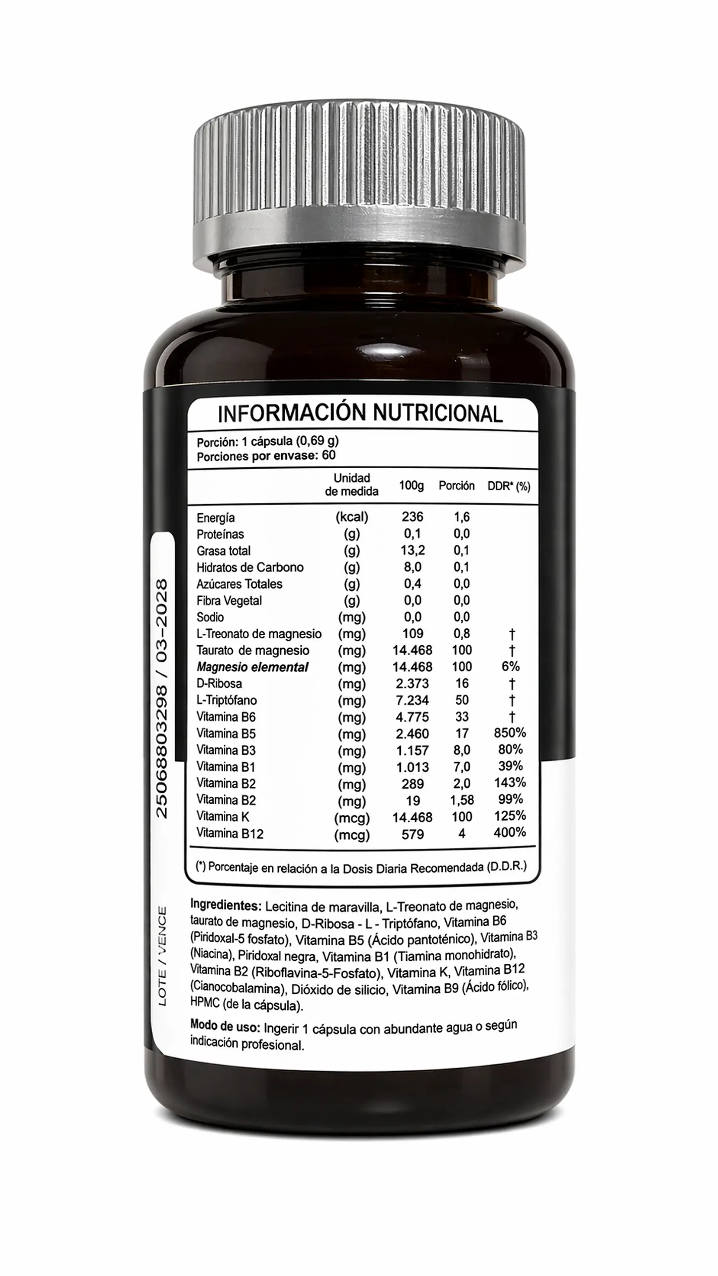 Brain Magnesium FNL 60 Cápsulas | Enfoque Mental, Memoria y Descanso 4