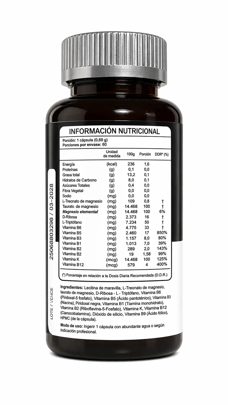 Brain Magnesium FNL 60 Cápsulas | Enfoque Mental, Memoria y Descanso 4