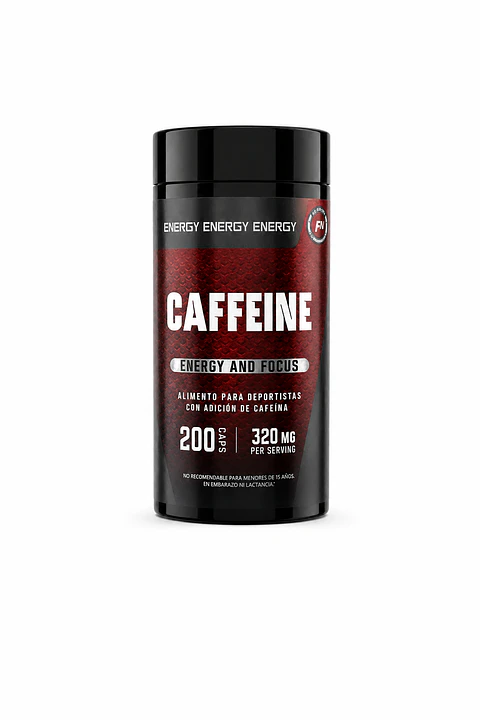 Cafeína 320 mg Energy & Focus – 200 Cápsulas | Energía, Enfoque y Rendimiento