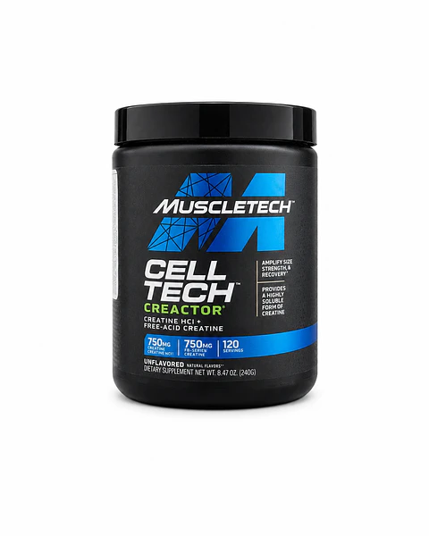 Creatina Creactor Cell-Tech 240g – MuscleTech (HCl + Free Acid)