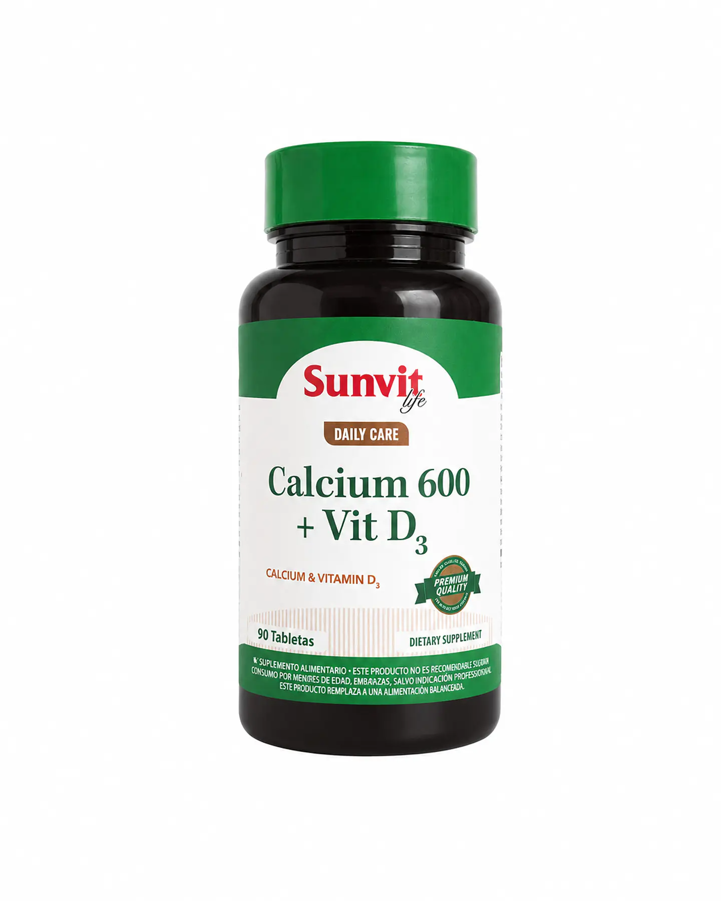 Calcium 600 + Vitamina D3 90 Tabletas | Huesos y Bienestar 1