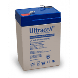 Batería 6V 4Ah Ciclo Profundo AGM (eq. GEL *) UL4-6 Ultracell