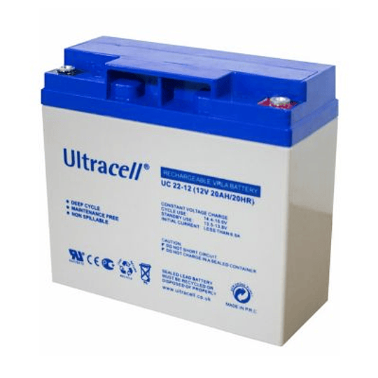 Batería 12V 22Ah Ciclo Profundo AGM (eq. GEL *) UC22-12 Ultracell