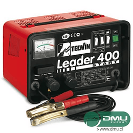 Cargador de baterías y partidor 12V/24V 30A Leader 400 Telwin (para baterías de electrolito líquido)